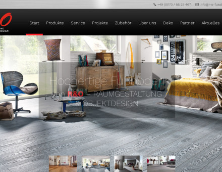 R-O-Fußbodendesign Website Screenshot